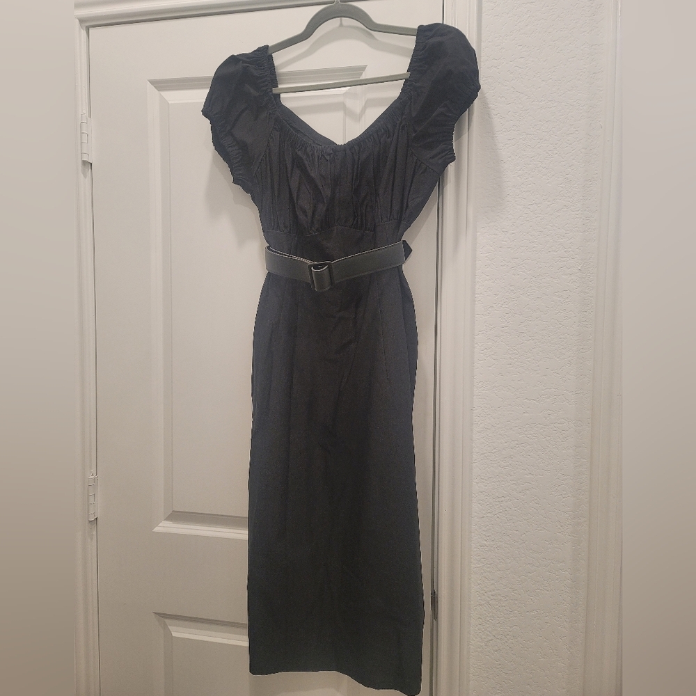 Vixen by Micheline Pitt, Peasant Wiggle Dress, Black 2XL - Picture 4 of 9